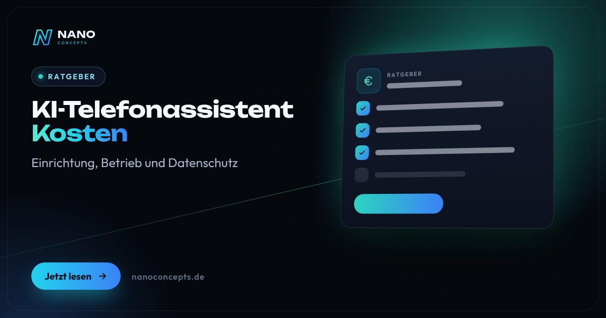 Beitragsbild: Was kostet ein KI-Telefonassistent – und wovon hängt der Preis ab?