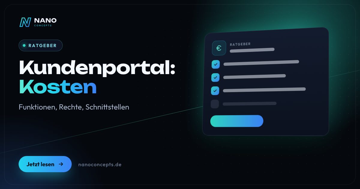 Beitragsbild: Was kostet ein Kundenportal – und wovon hängt der Preis ab?
