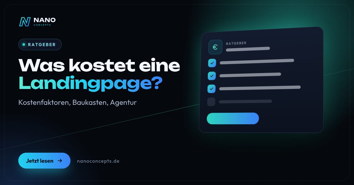 Beitragsbild: Was kostet eine Landingpage?