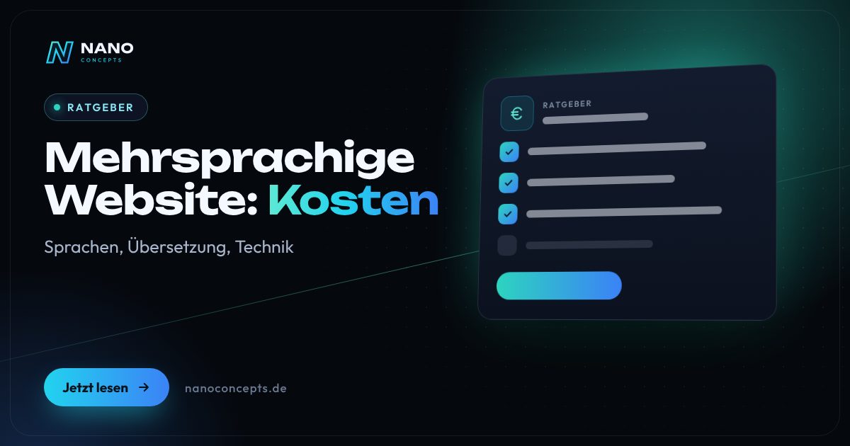Beitragsbild: Was kostet eine mehrsprachige Website – und wovon hängt der Preis ab?