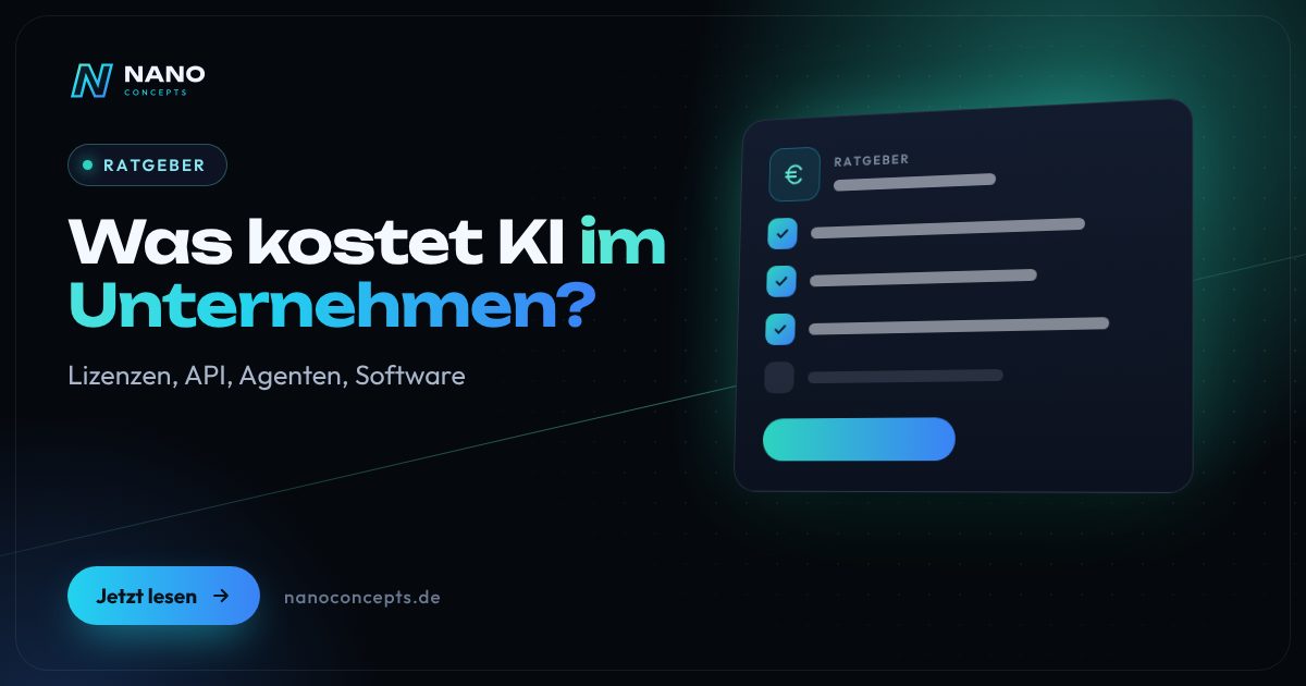 Beitragsbild: Was kostet KI für Unternehmen?