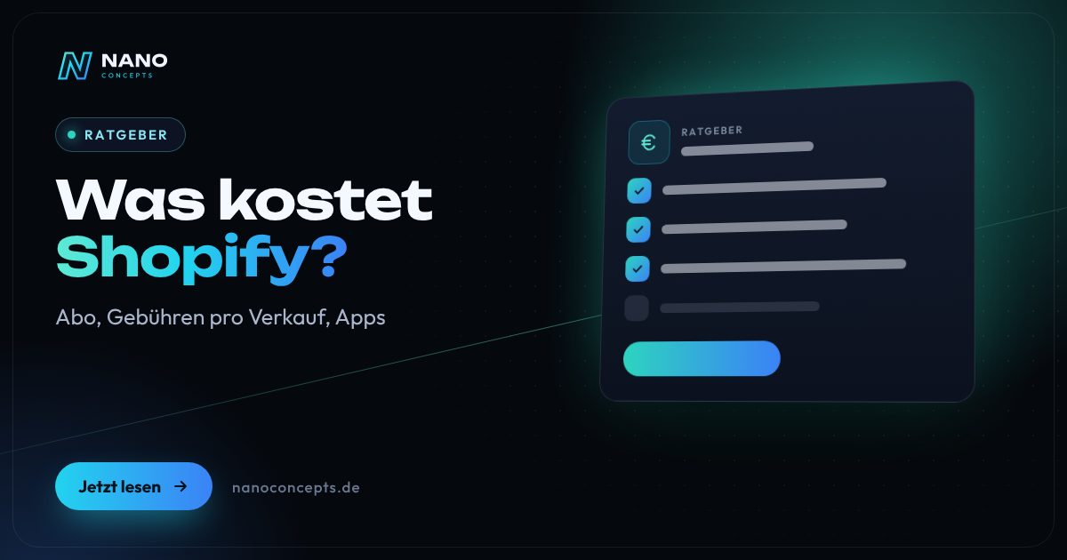 Beitragsbild: Was kostet Shopify pro Monat und pro Verkauf?