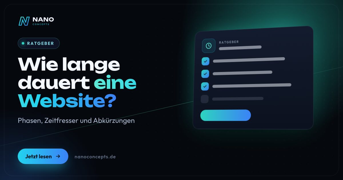 Beitragsbild: Wie lange dauert es, eine Website zu erstellen?
