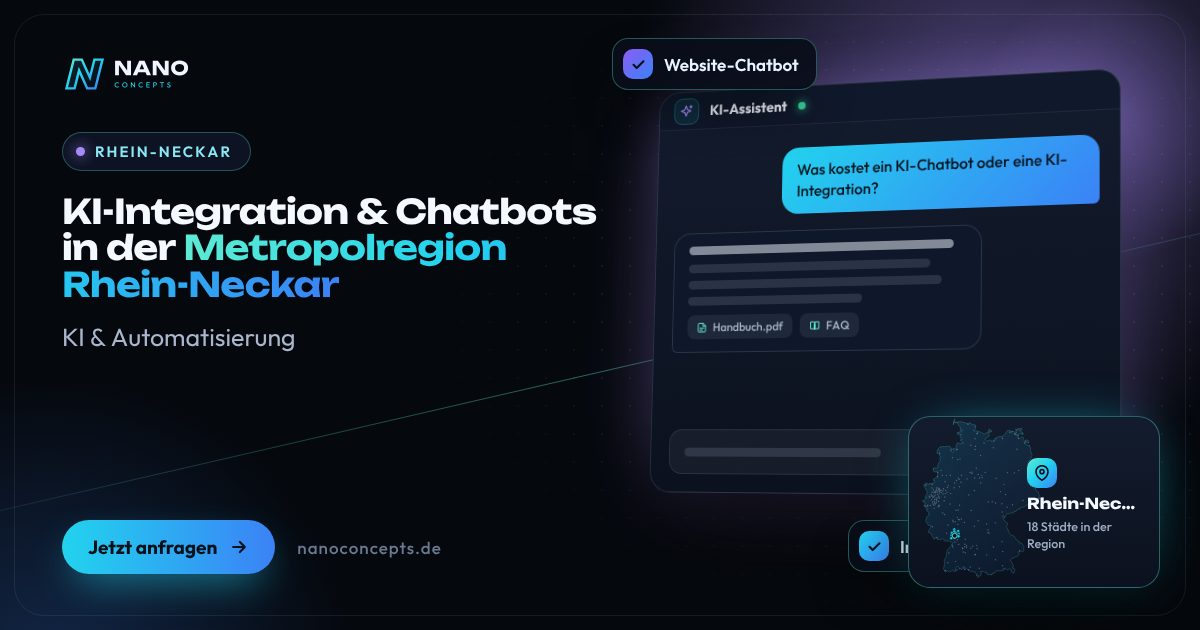 KI-Integration & Chatbots in der Metropolregion Rhein-Neckar