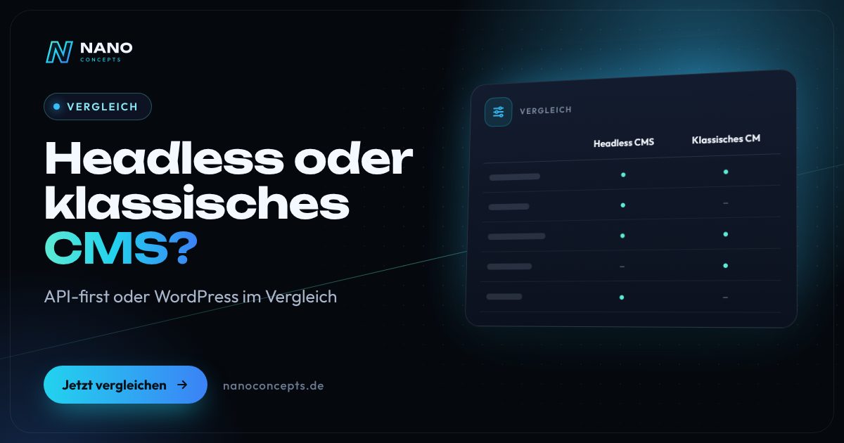 Beitragsbild: Headless CMS oder klassisches CMS wie WordPress?