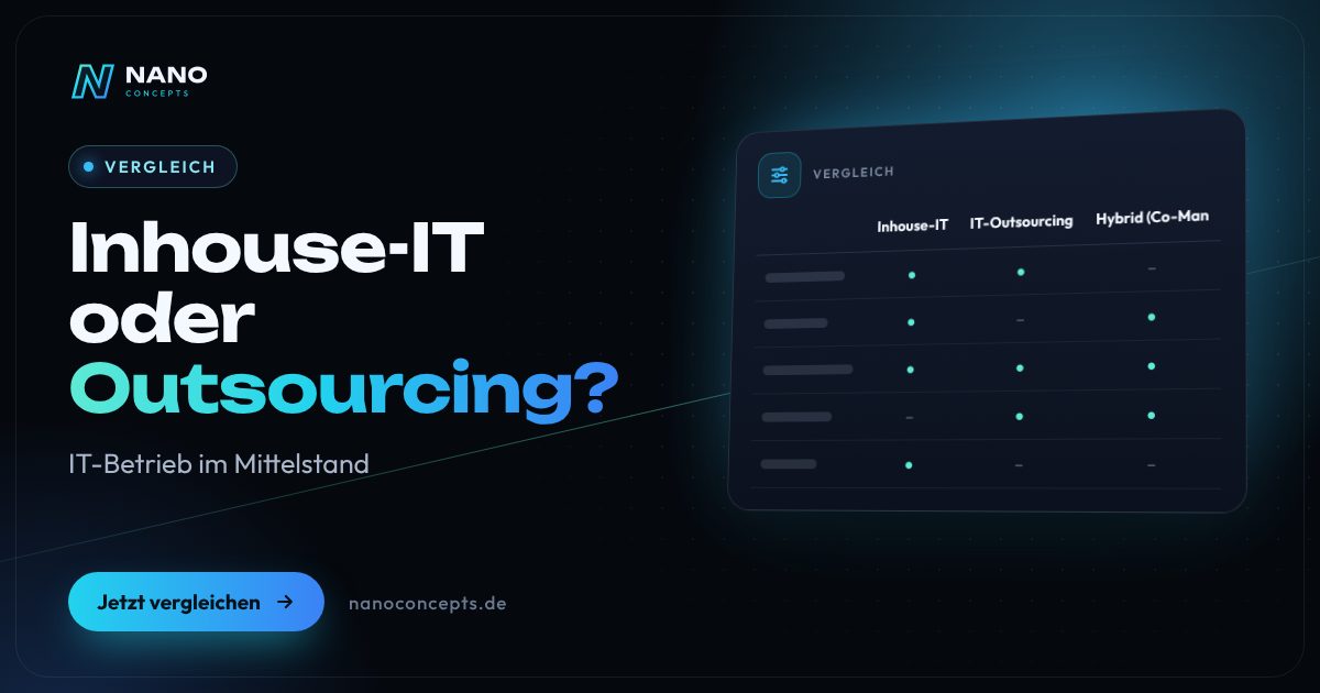 Beitragsbild: Inhouse-IT oder Outsourcing – was ist für Ihr Unternehmen sinnvoller?