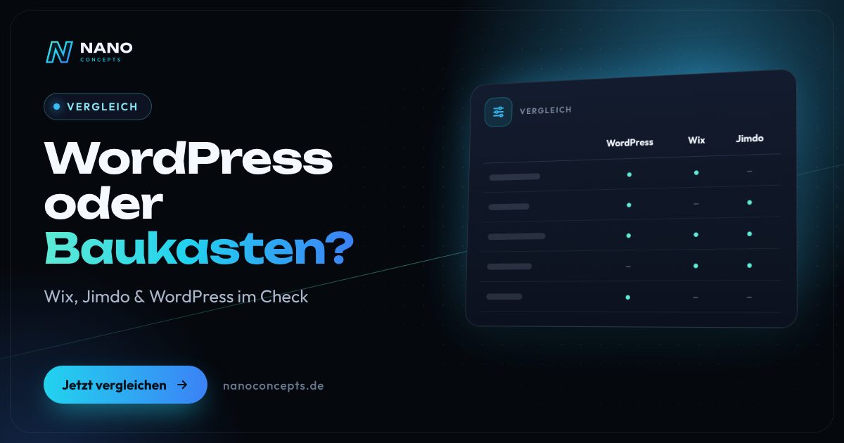Beitragsbild: WordPress oder Baukasten wie Wix und Jimdo – was passt besser?