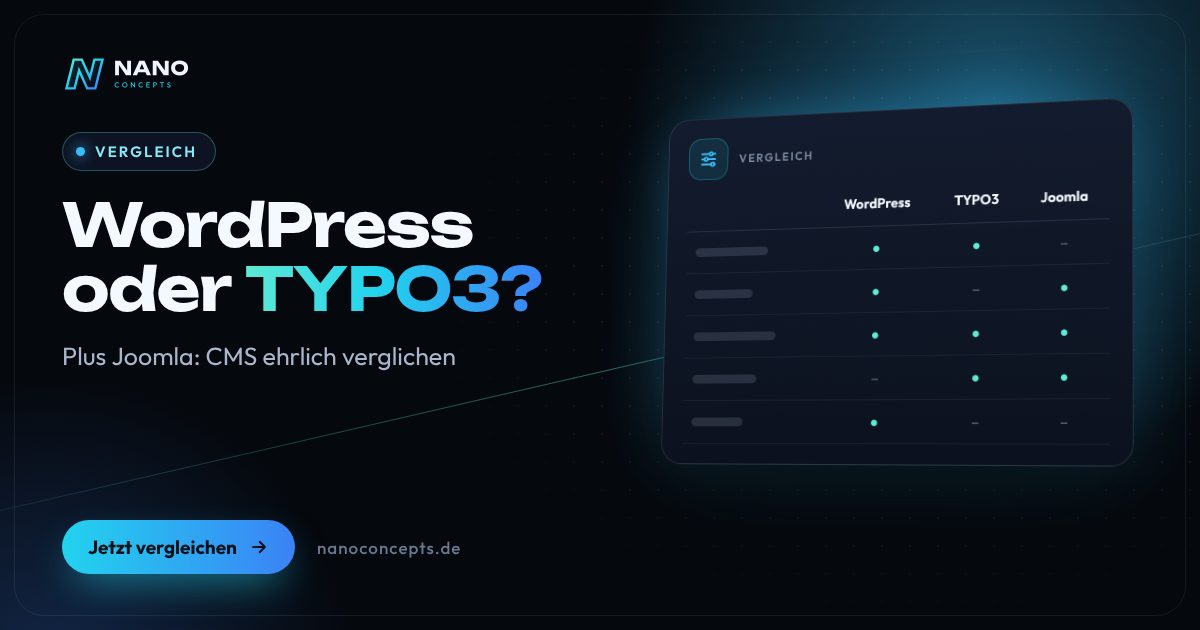 Beitragsbild: WordPress oder TYPO3 – welches CMS passt zu Ihrem Unternehmen?