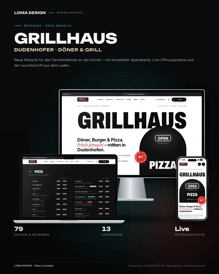 Dudenhofer Grillhaus – Feed post 4:5 · Launch of the new website