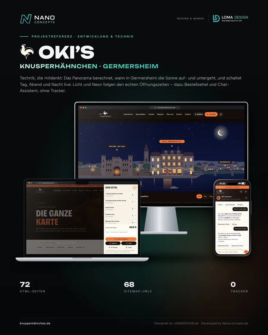 Oki's Knusperhähnchen – Feed post 4:5 · Development & technology