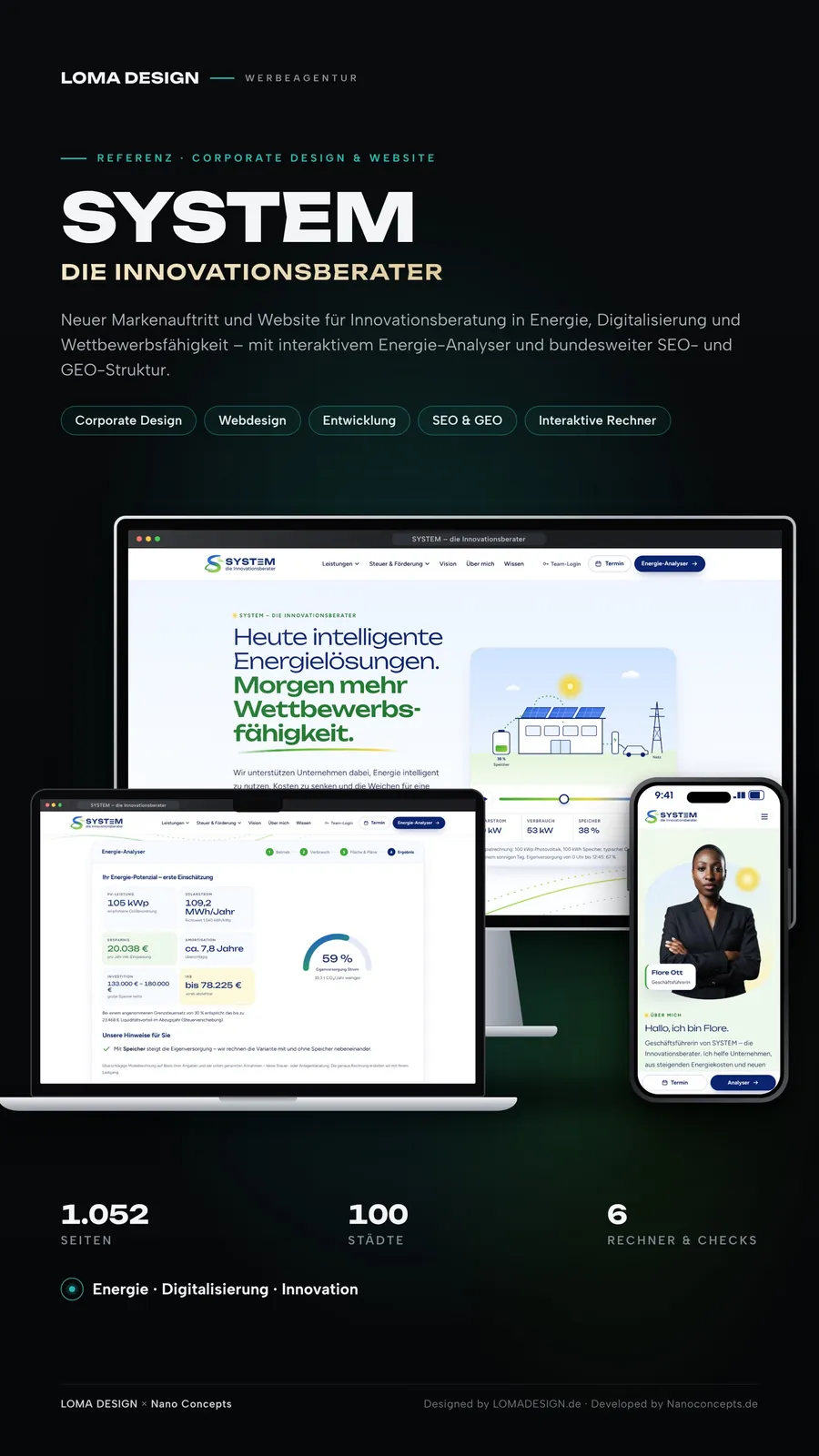 SYSTEM – Historia 9:16 · Diseño corporativo y web