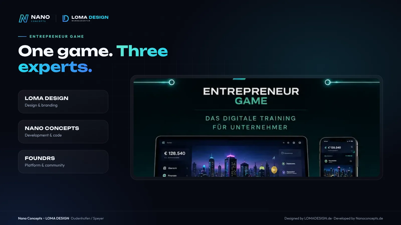 Entrepreneur Game – a project by LOMA DESIGN, Nano Concepts and FOUNDRS