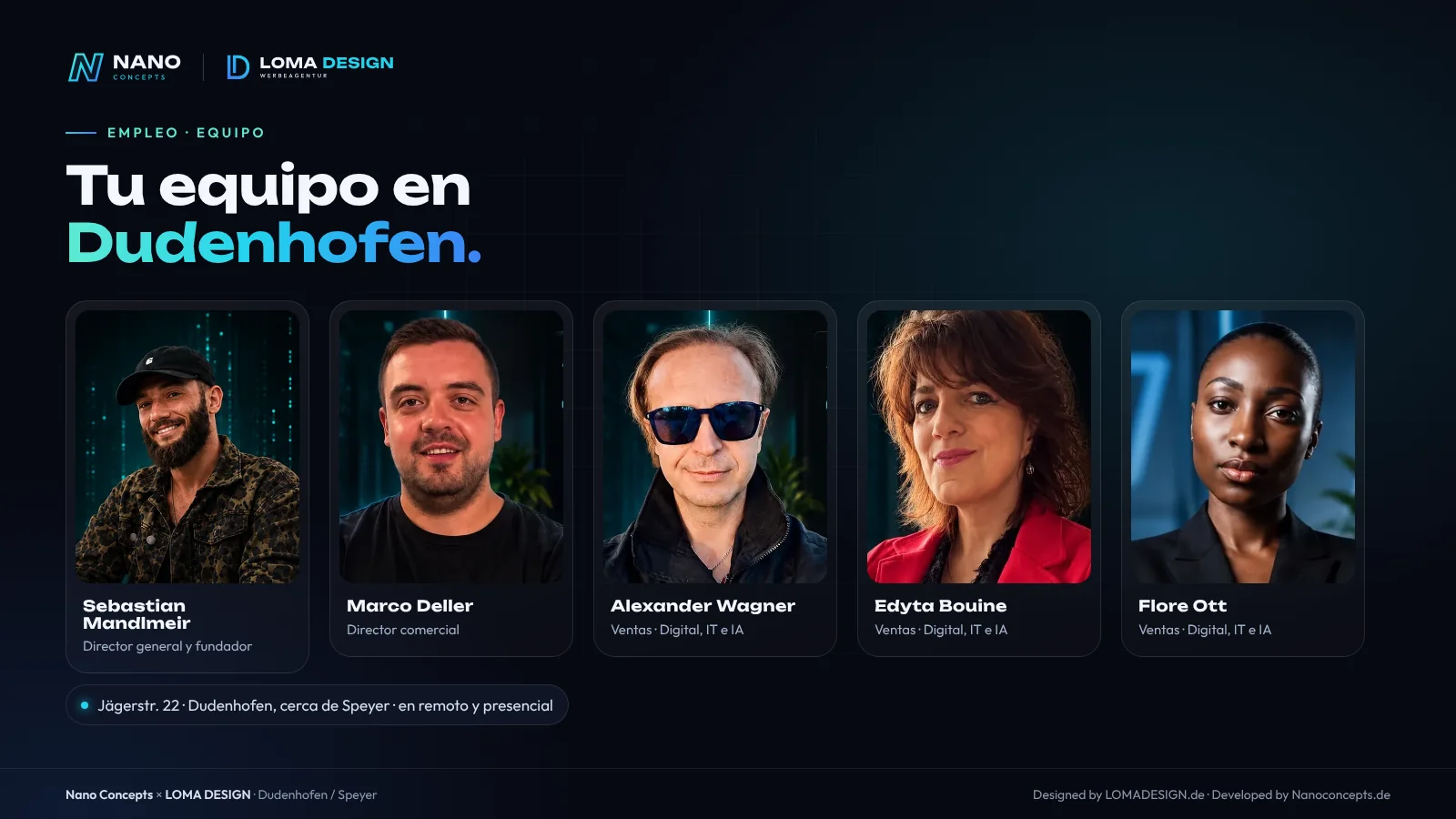 El equipo de Nano Concepts y LOMA DESIGN en Dudenhofen